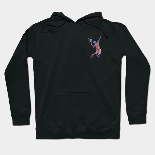 Male tennis player Hoodie by RosaliArt